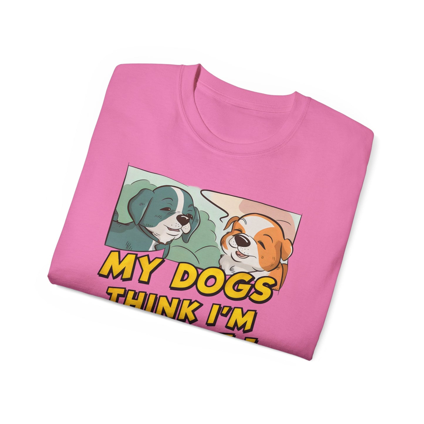 Cute Cartoon My Dogs Think I'm Cool Meme Organic T-Shirt