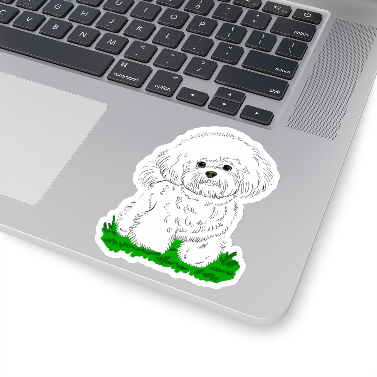 Cute Dog Cartoon Bichon Frise Poodle Kiss-cut Stickers