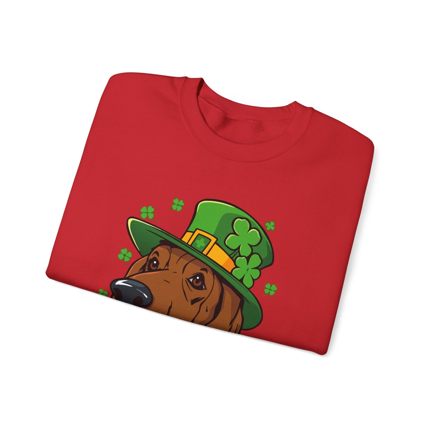 Cute Cartoon Shamrock Bloodhound St Patrick's Day Sweatshirt