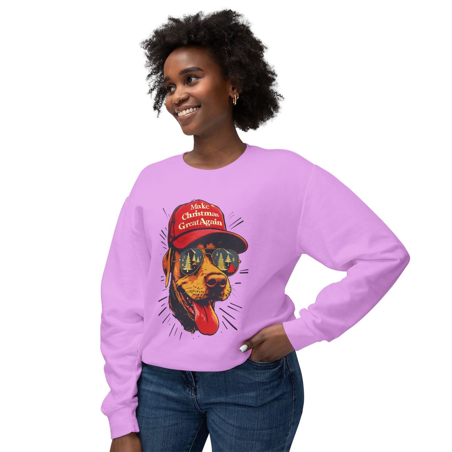 Funny Make Christmas Great Again Dog Lover Sweatshirt