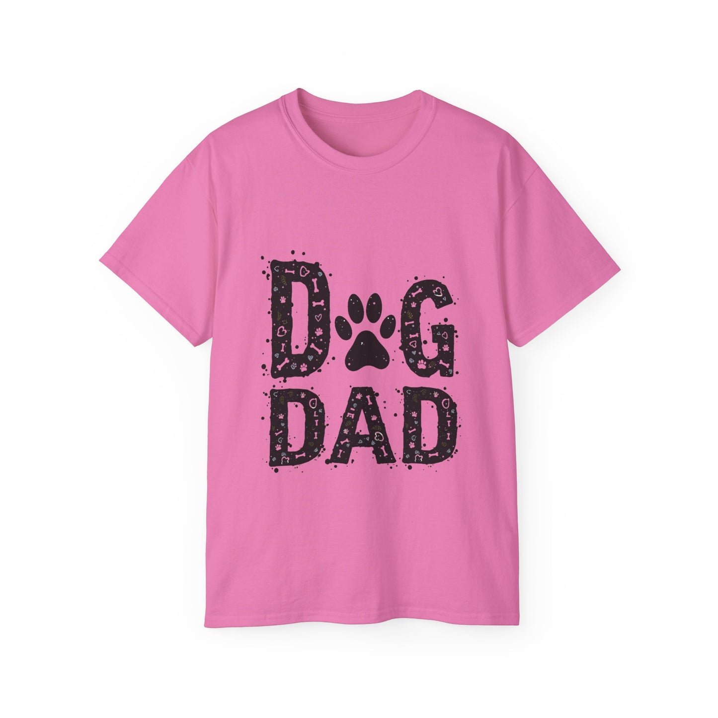 Cute Dog Dad Paw Print Unisex Organic T-Shirt