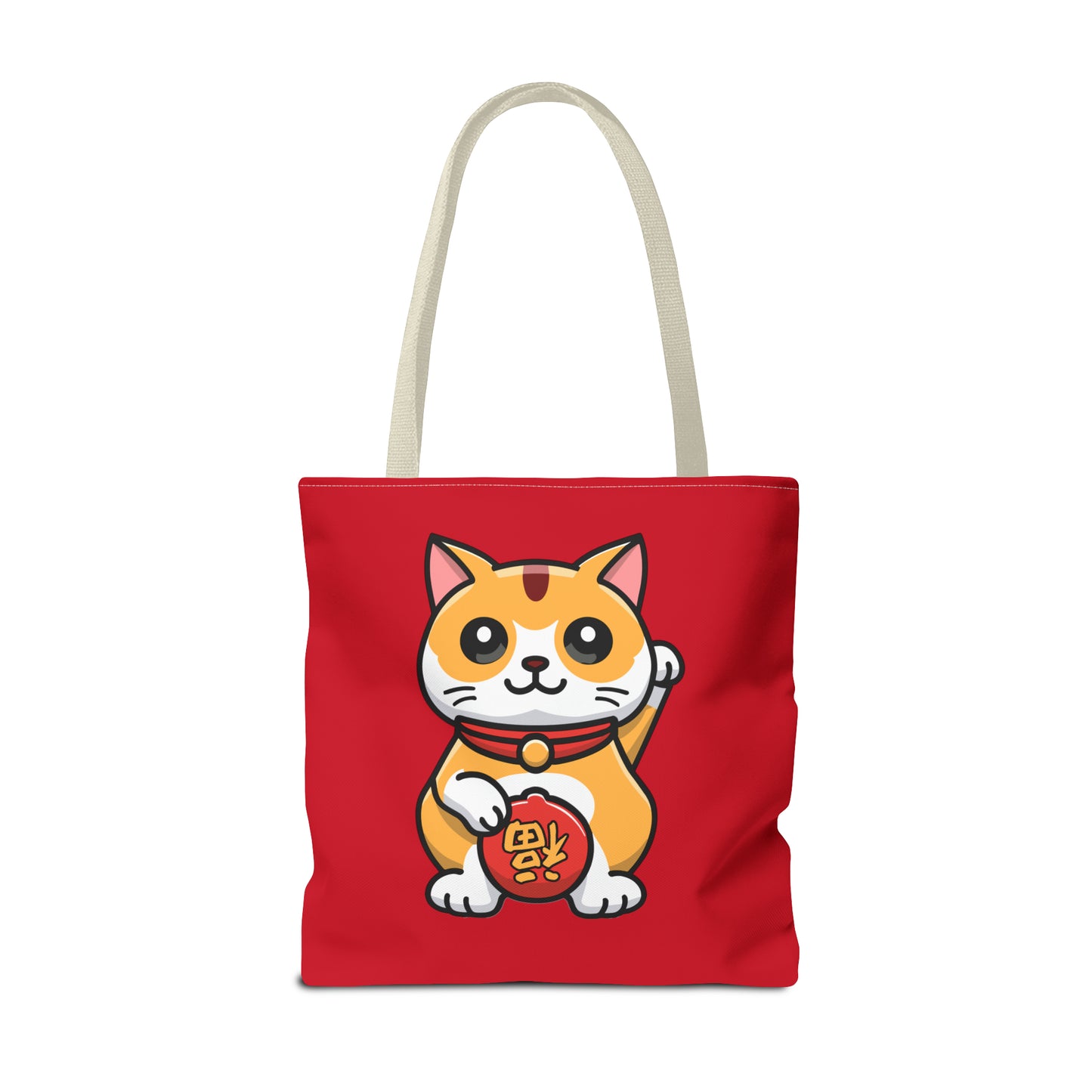 Cute Japanese Lucky Cat Cartoon Chinese New Year Tote Bag