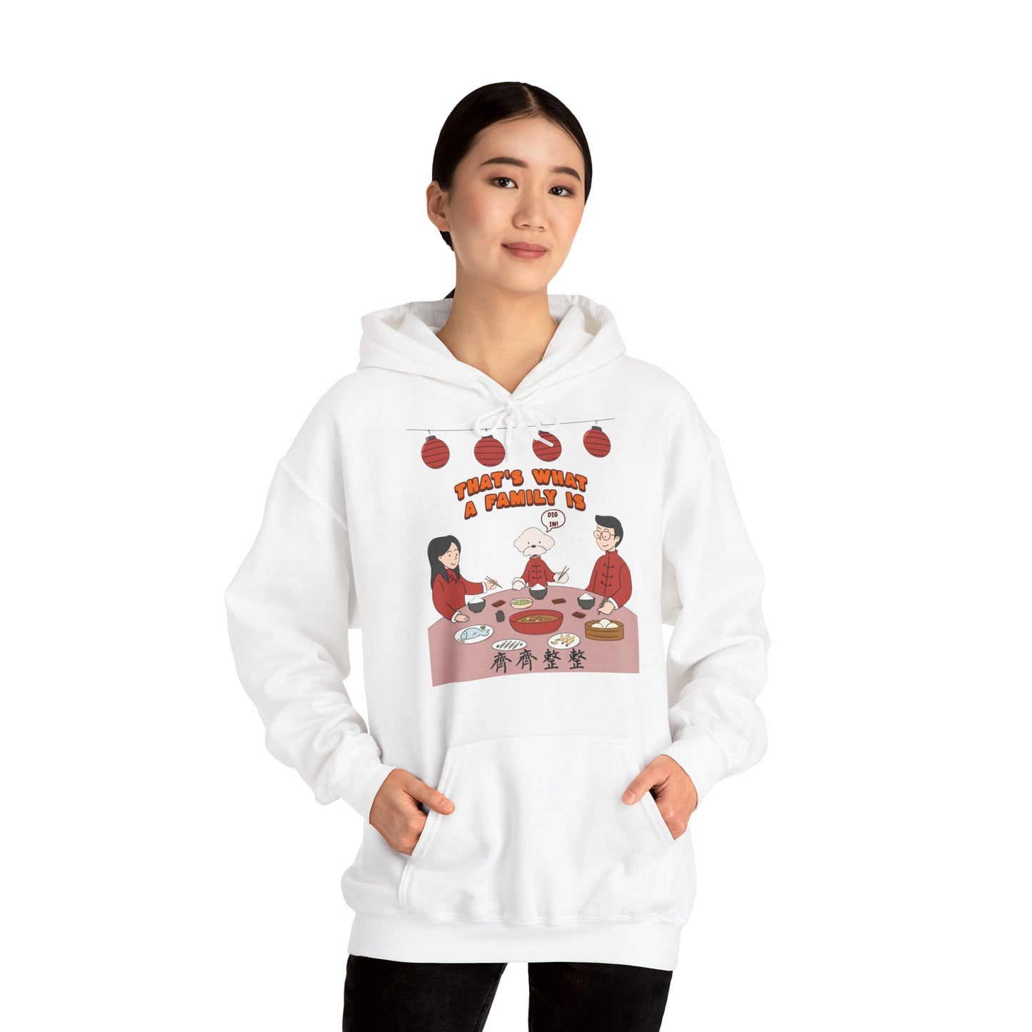 Cheeky Bichon Cute Dog Cartoon Chinese New Year Unisex Hooded Sweatshirt