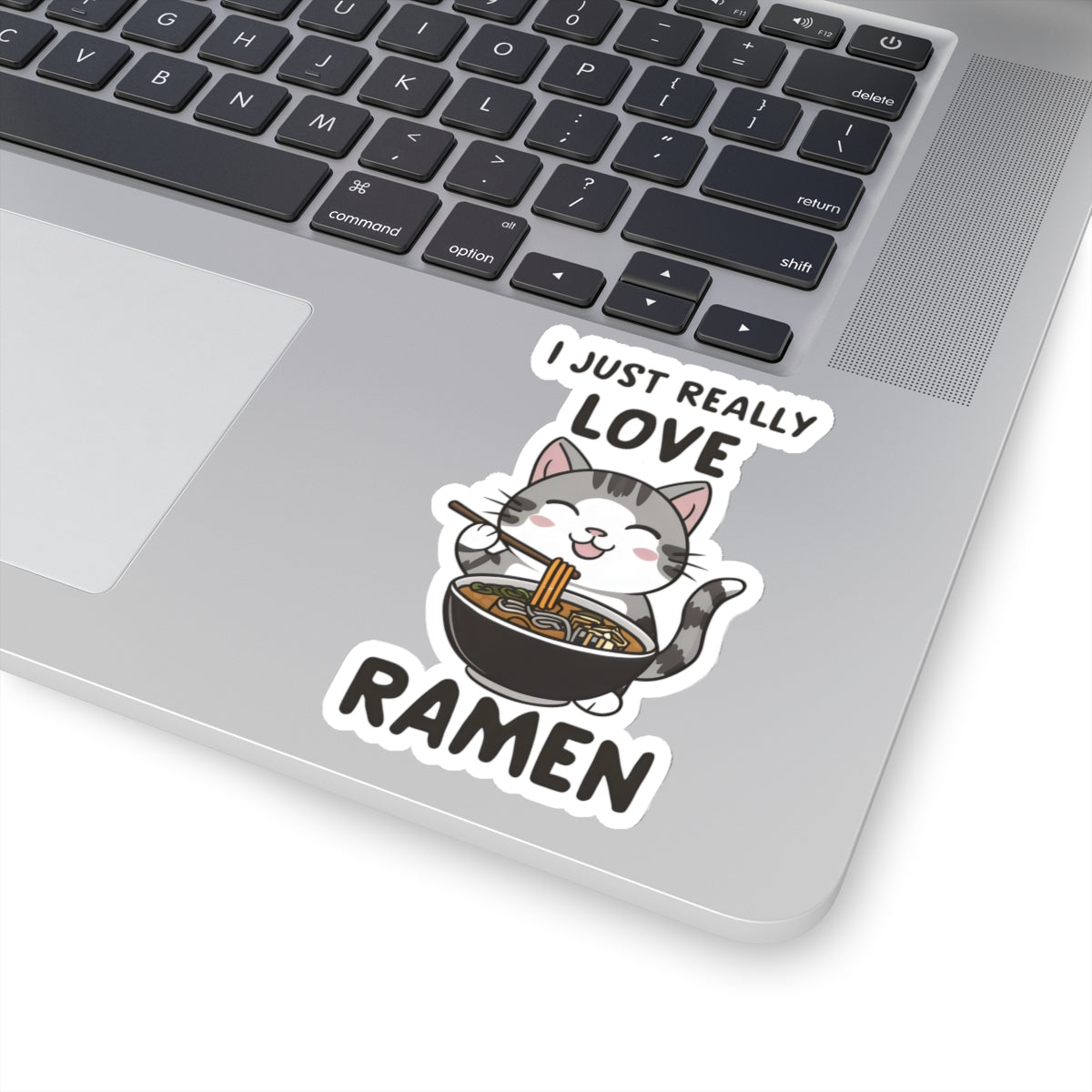 Cute Cat Cartoon I Just Really Love Ramen Kiss-cut Stickers