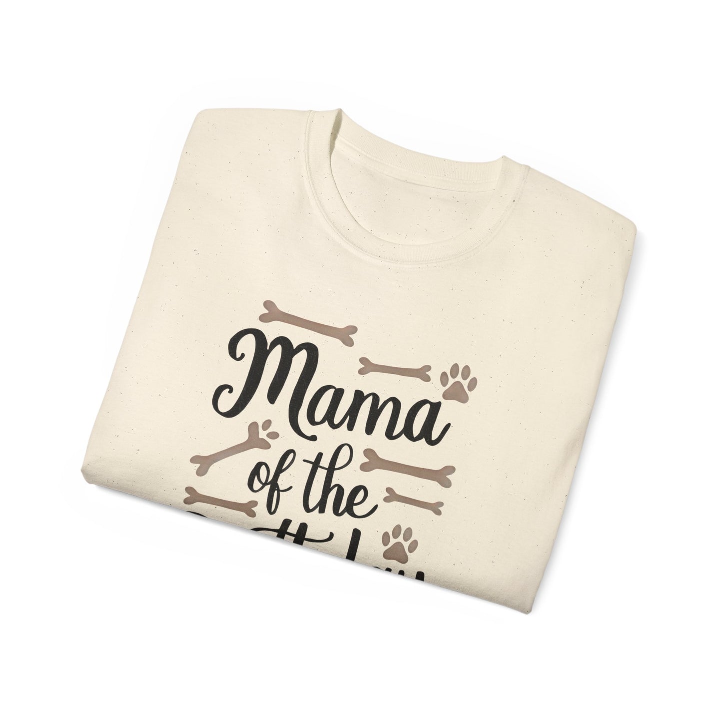 Cute Mama of the Birthday Girl Paw Print Organic T-Shirt