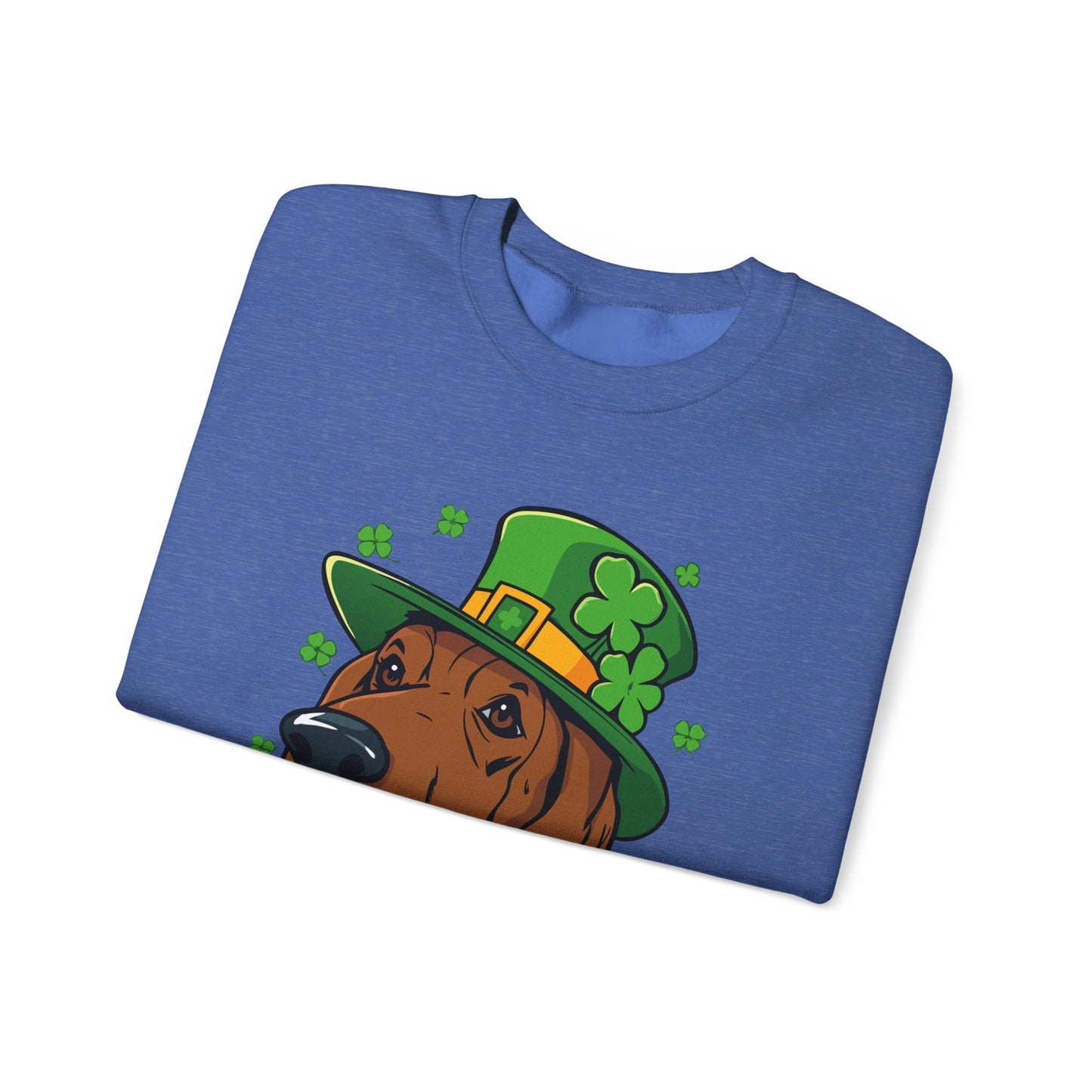 Cute Cartoon Shamrock Bloodhound St Patrick's Day Sweatshirt