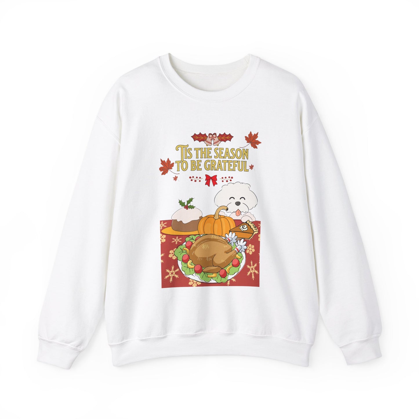 Tis the Season to be Grateful Thanksgiving Unisex Crewneck Sweatshirt