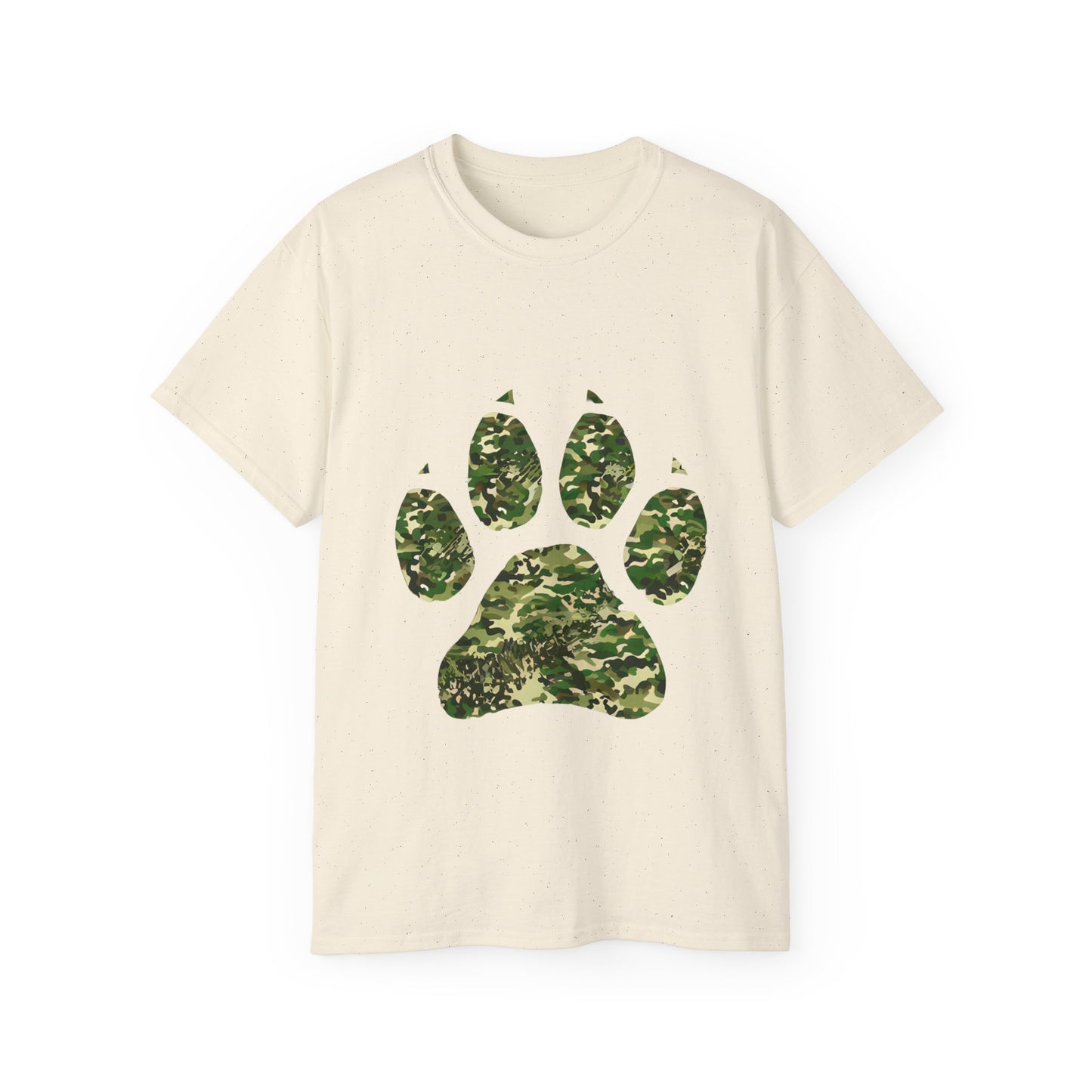 Cute Camouflage Paw Print Unisex Organic T-Shirt