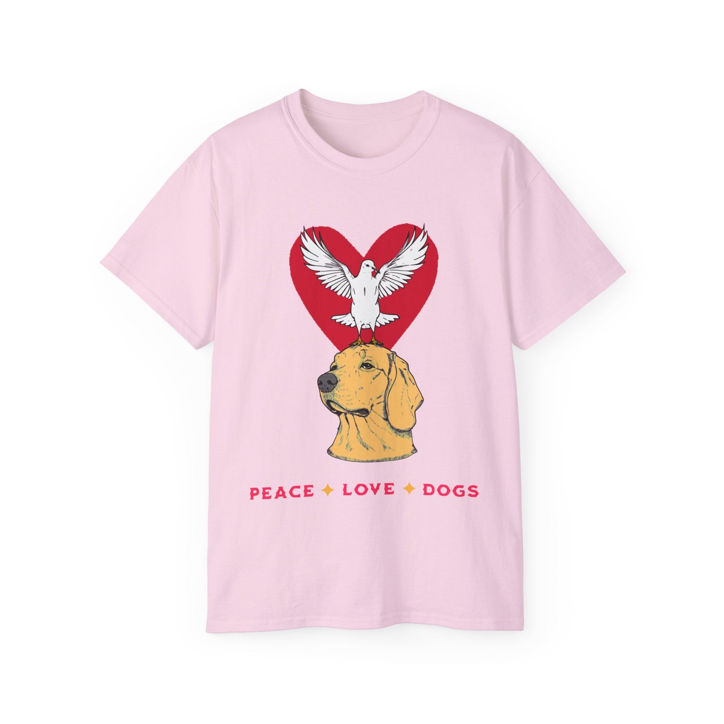 Dog Lover Peace Love Dogs Unisex Organic T-Shirt