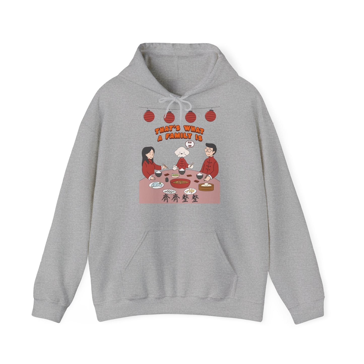 Cheeky Bichon Cute Dog Cartoon Chinese New Year Unisex Hooded Sweatshirt