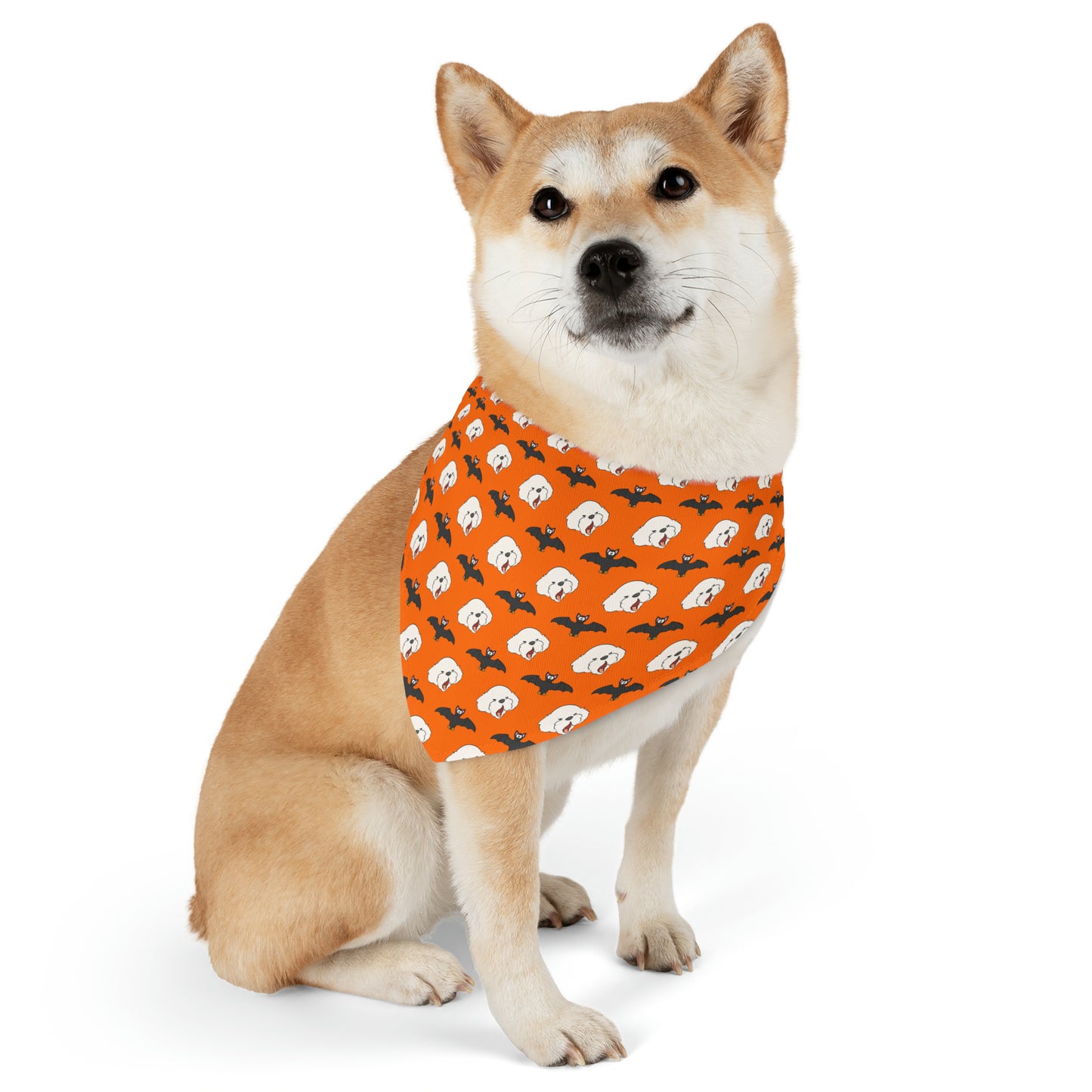 Cheeky Bichon Cute Halloween Dog Pattern Pet Bandana Collar