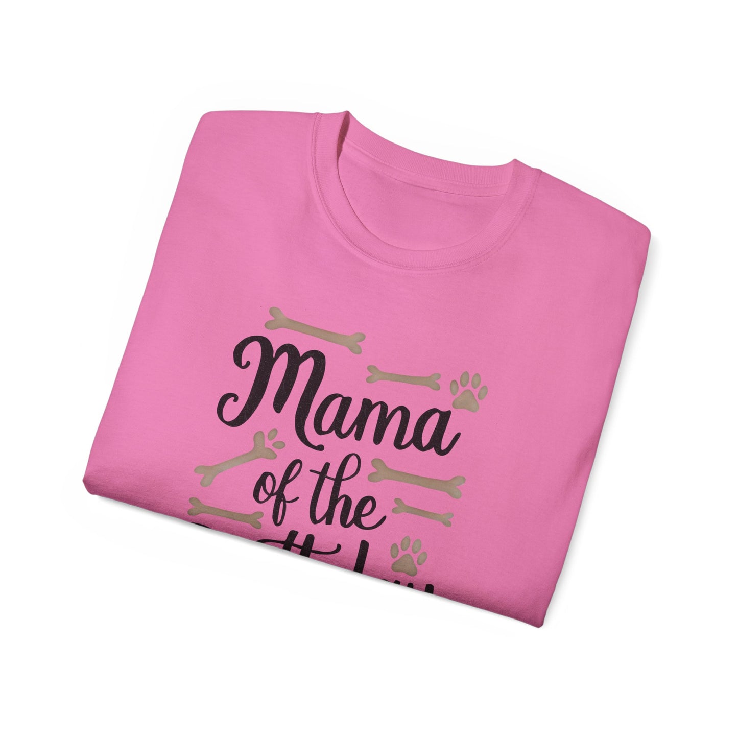 Cute Mama of the Birthday Girl Paw Print Organic T-Shirt