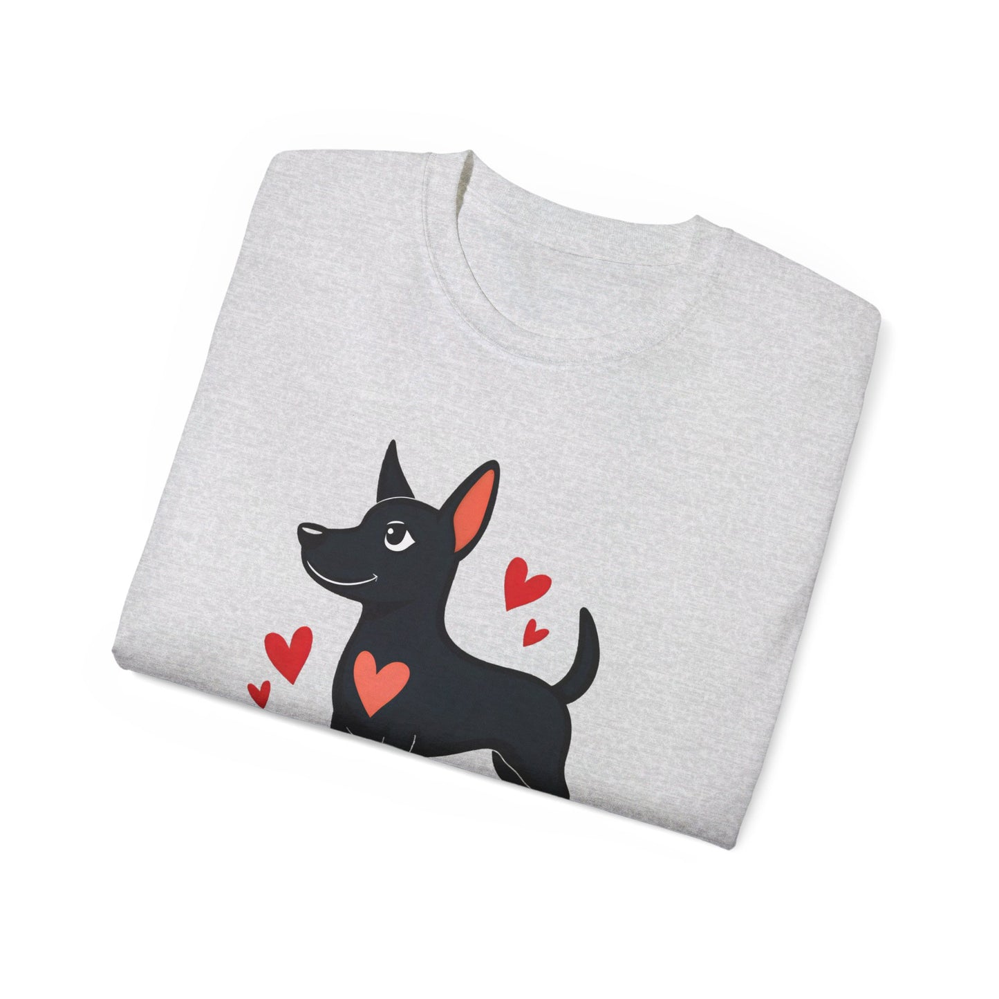 Cute Dog Cartoon Pawsitive Vibes Only Unisex Organic T-Shirt