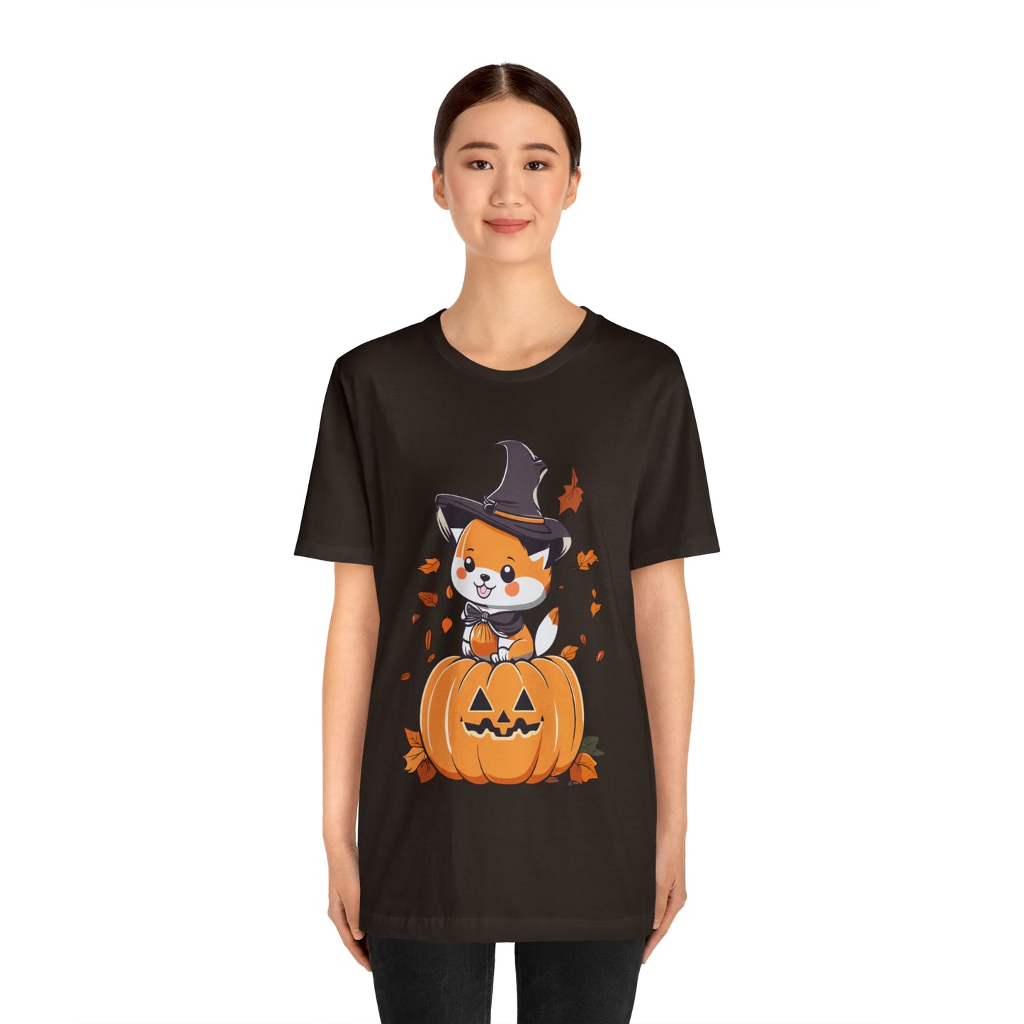 Cute Shiba Pumpkin Unisex Jersey Short Sleeve Tee