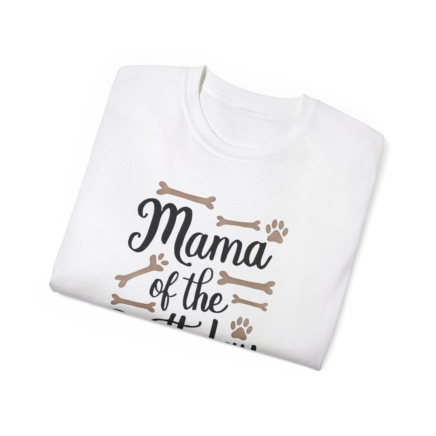 Cute Mama of the Birthday Girl Paw Print Organic T-Shirt