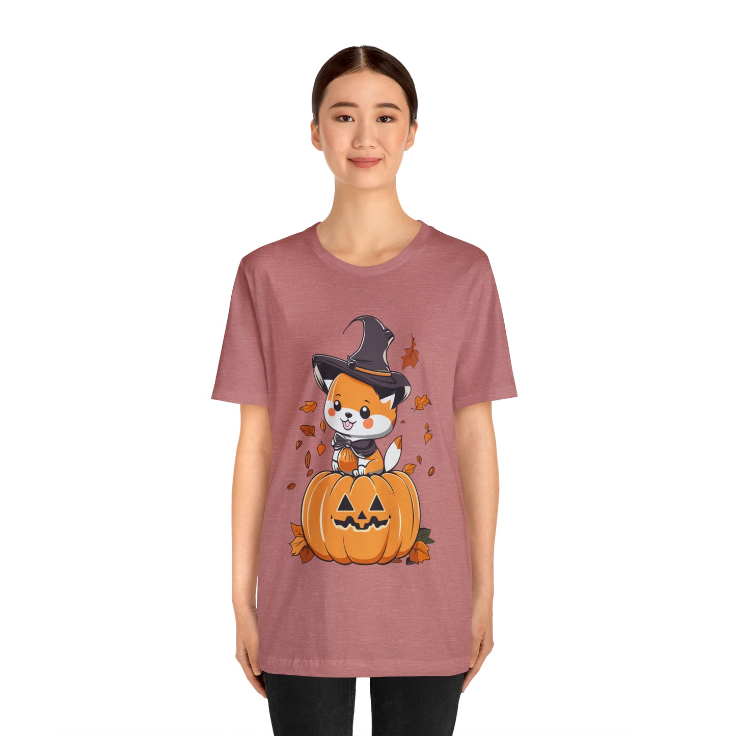 Cute Shiba Pumpkin Unisex Jersey Short Sleeve Tee