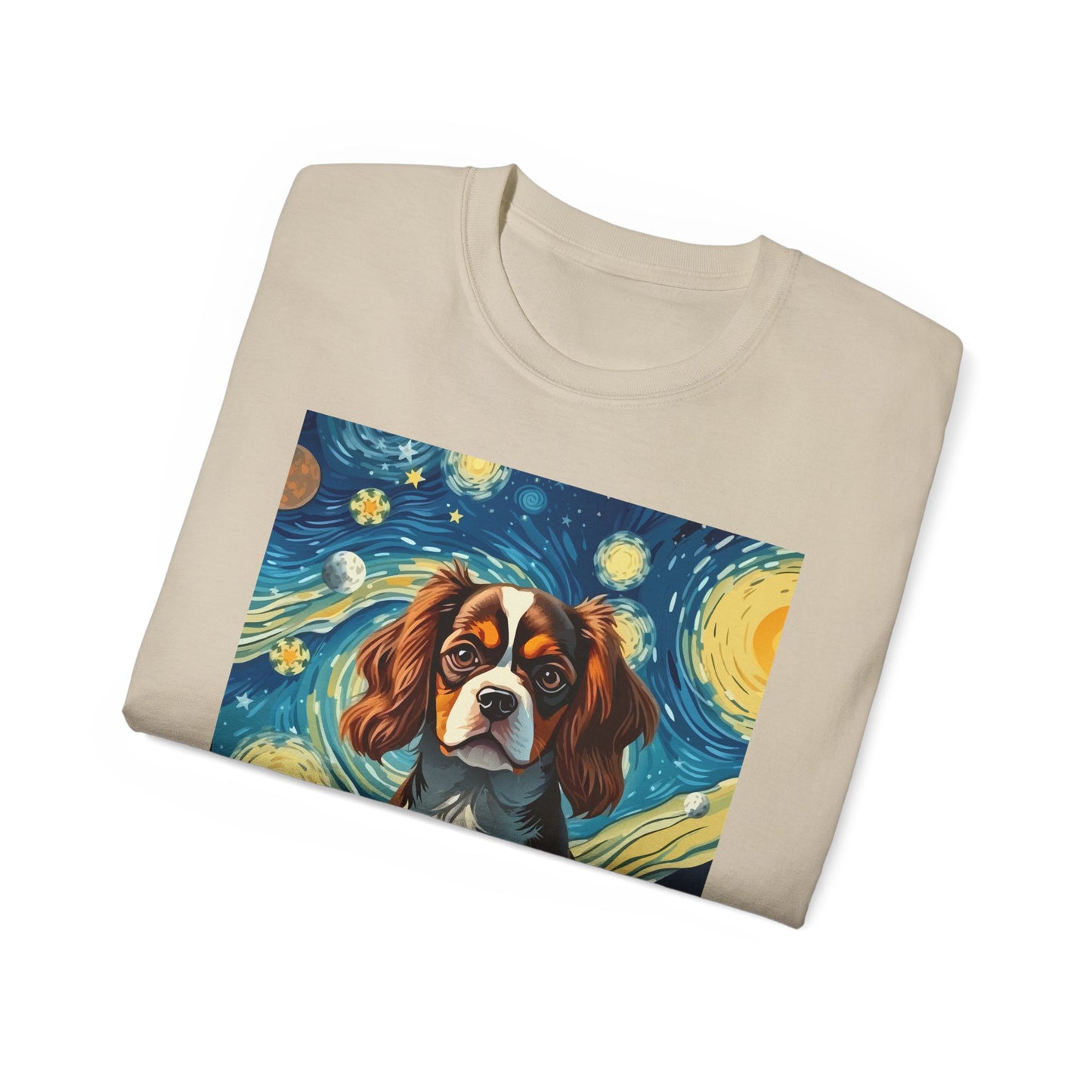 Starry Night Cavalier King Charles Spaniel Organic Tee