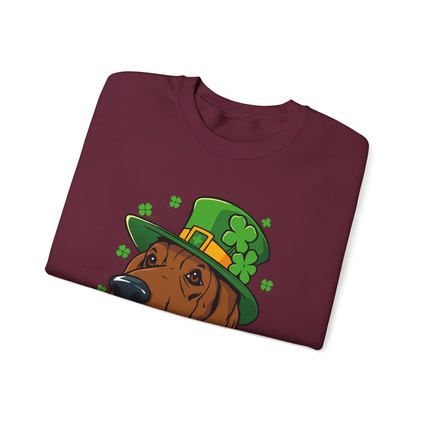 Cute Cartoon Shamrock Bloodhound St Patrick's Day Sweatshirt