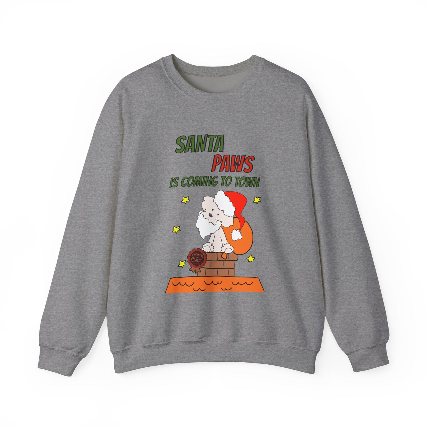 Santa Paws is Coming to Town Unisex Crewneck Sweatshirt