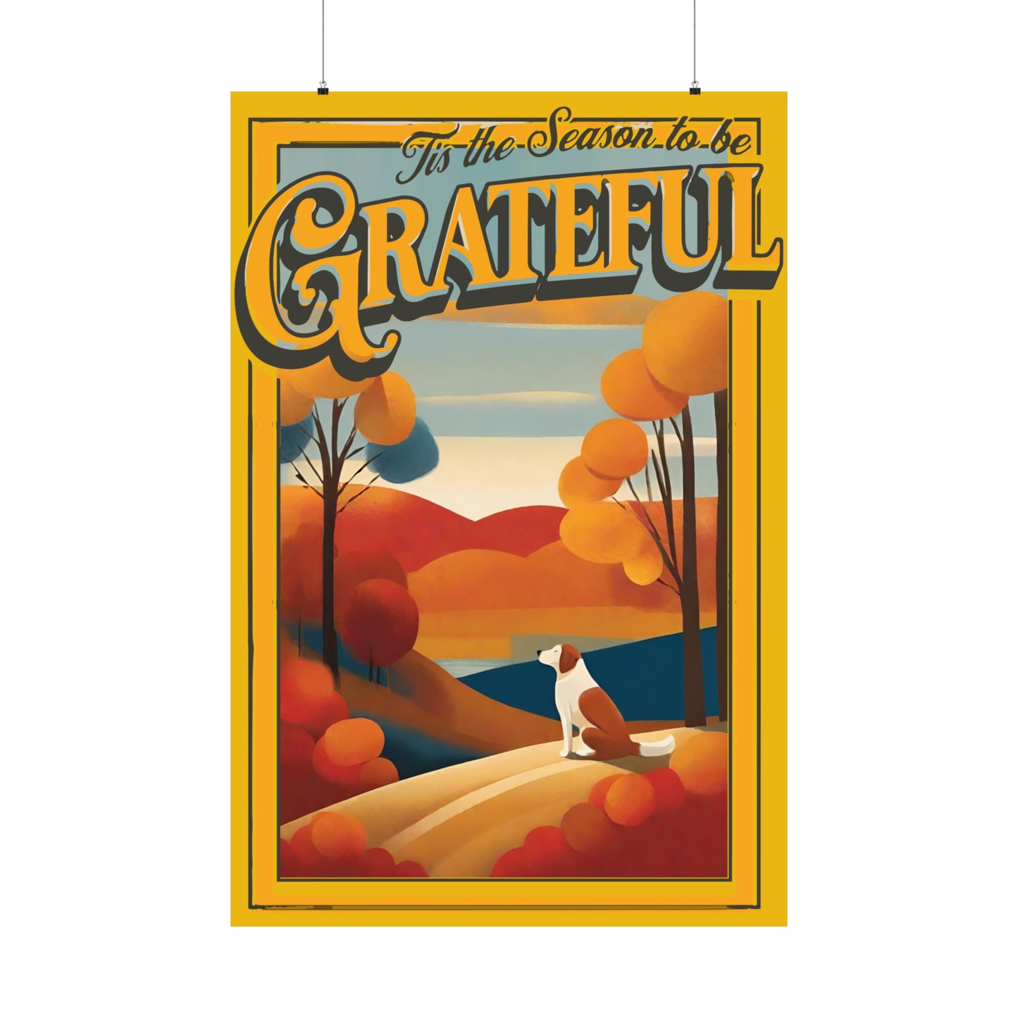 Tis the Season to be Grateful Thanksgiving Matte Vertical Posters