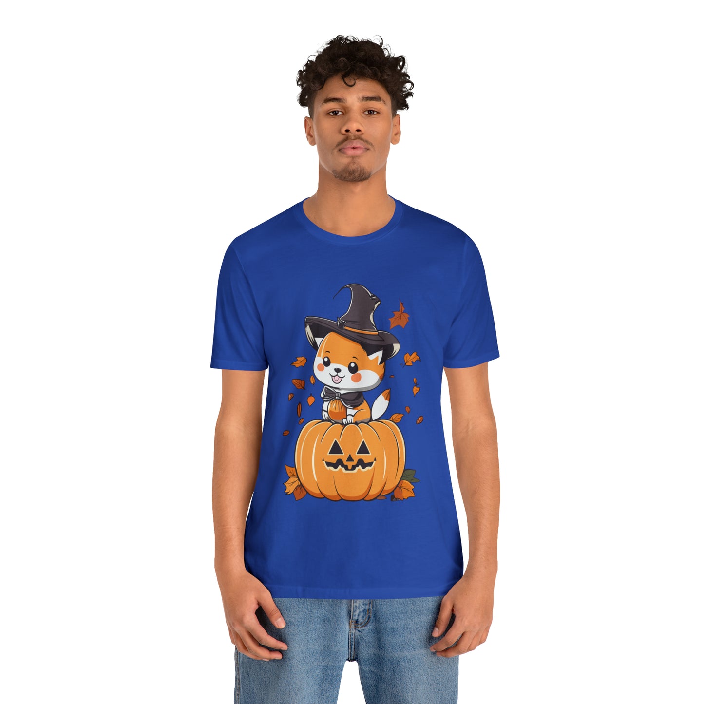 Cute Shiba Pumpkin Unisex Jersey Short Sleeve Tee