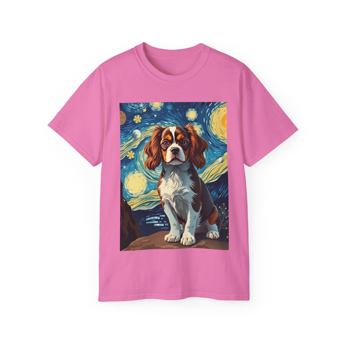 Starry Night Cavalier King Charles Spaniel Organic Tee