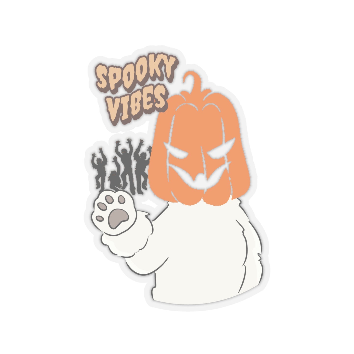 Cheeky Bichon Spooky Vibes Dog Kiss-cut Stickers