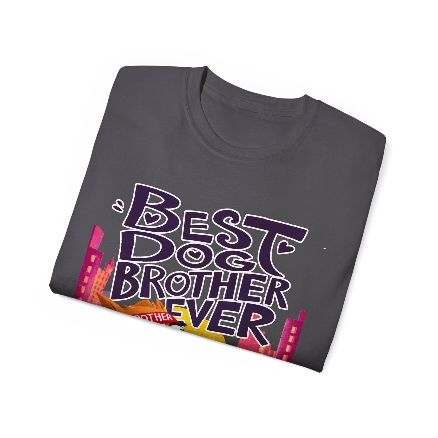 Cute Cartoon Meme Best Dog Brother Ever Organic T-Shirt