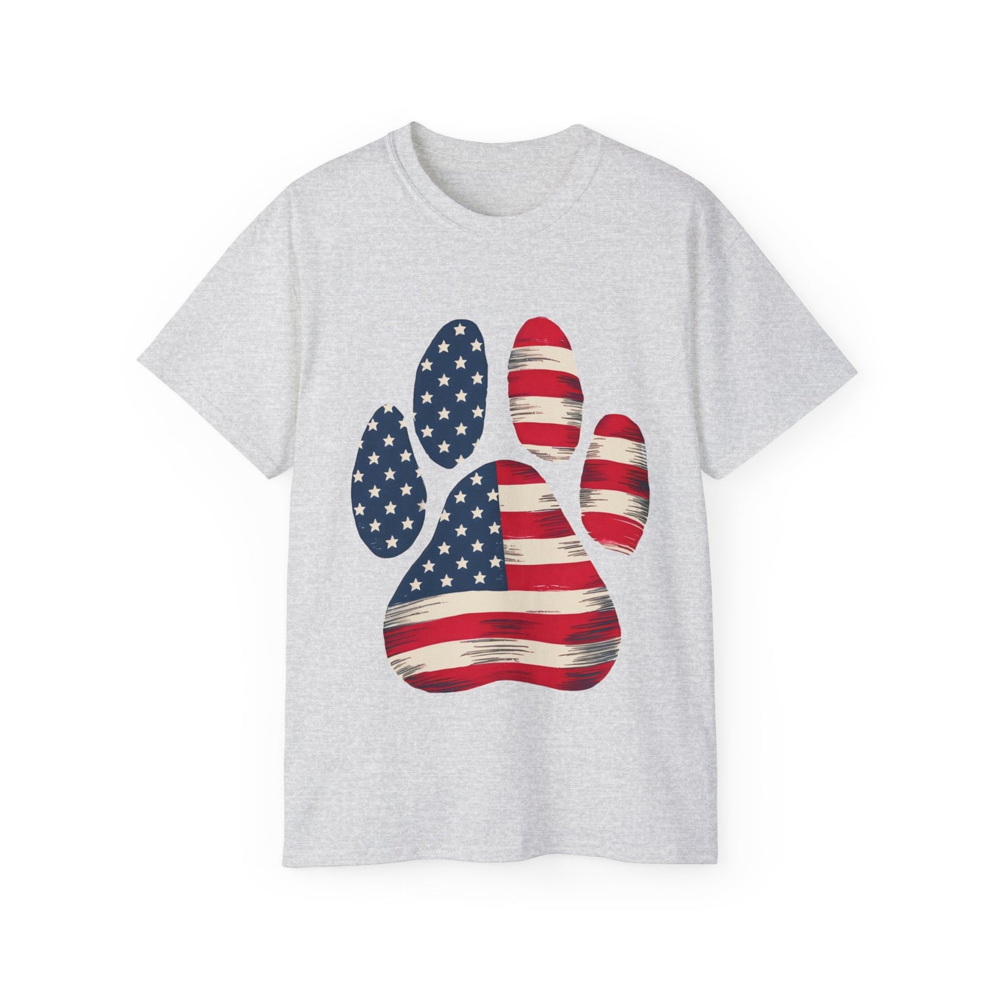 Paw Print Fourth of July Organic T-Shirt