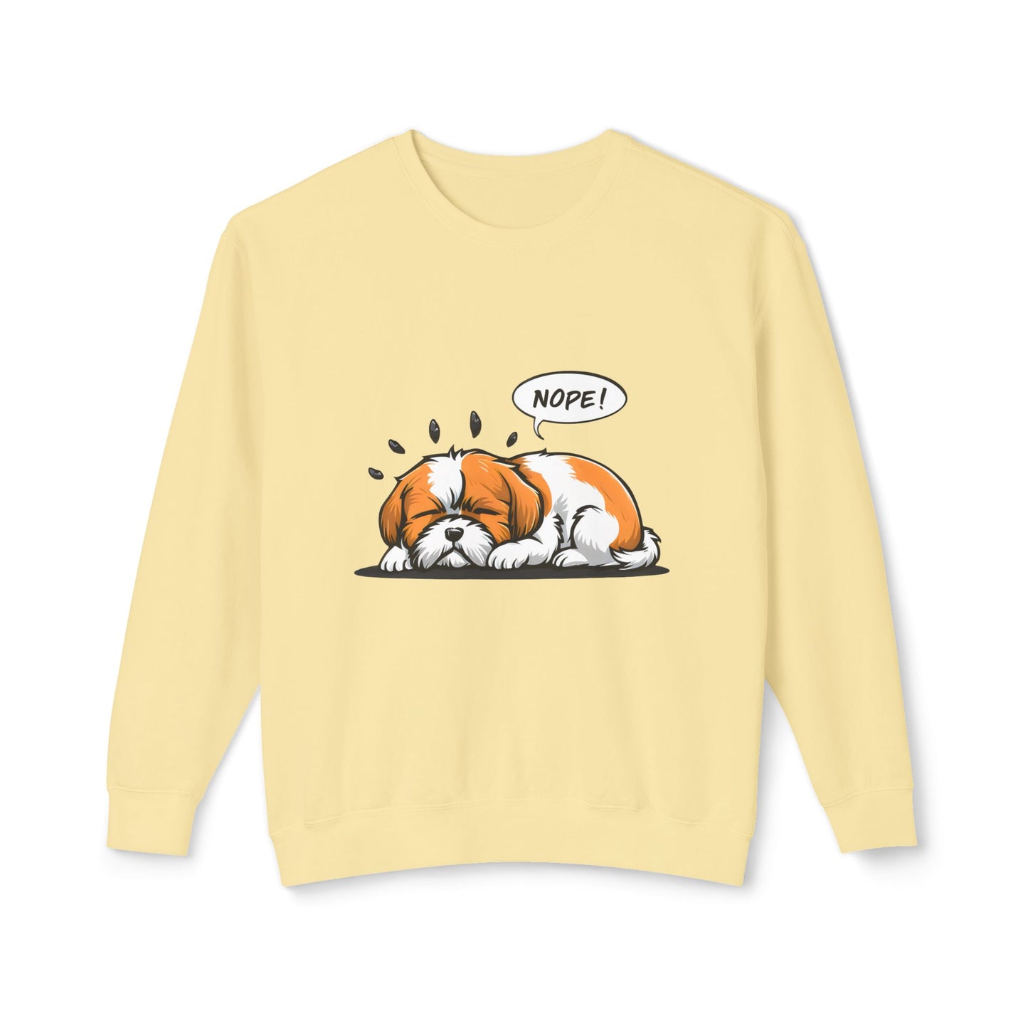 Cute Dog Cartoon Nope Meme Sweatshirt