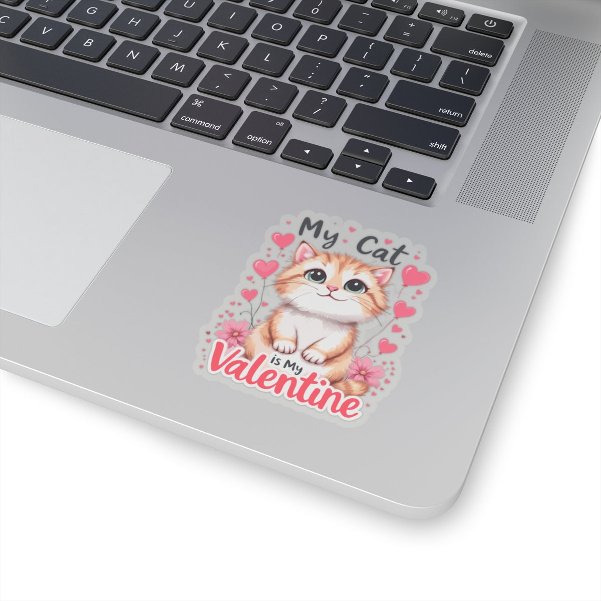 Cute Cartoon My Cat is My Valentine Sticker