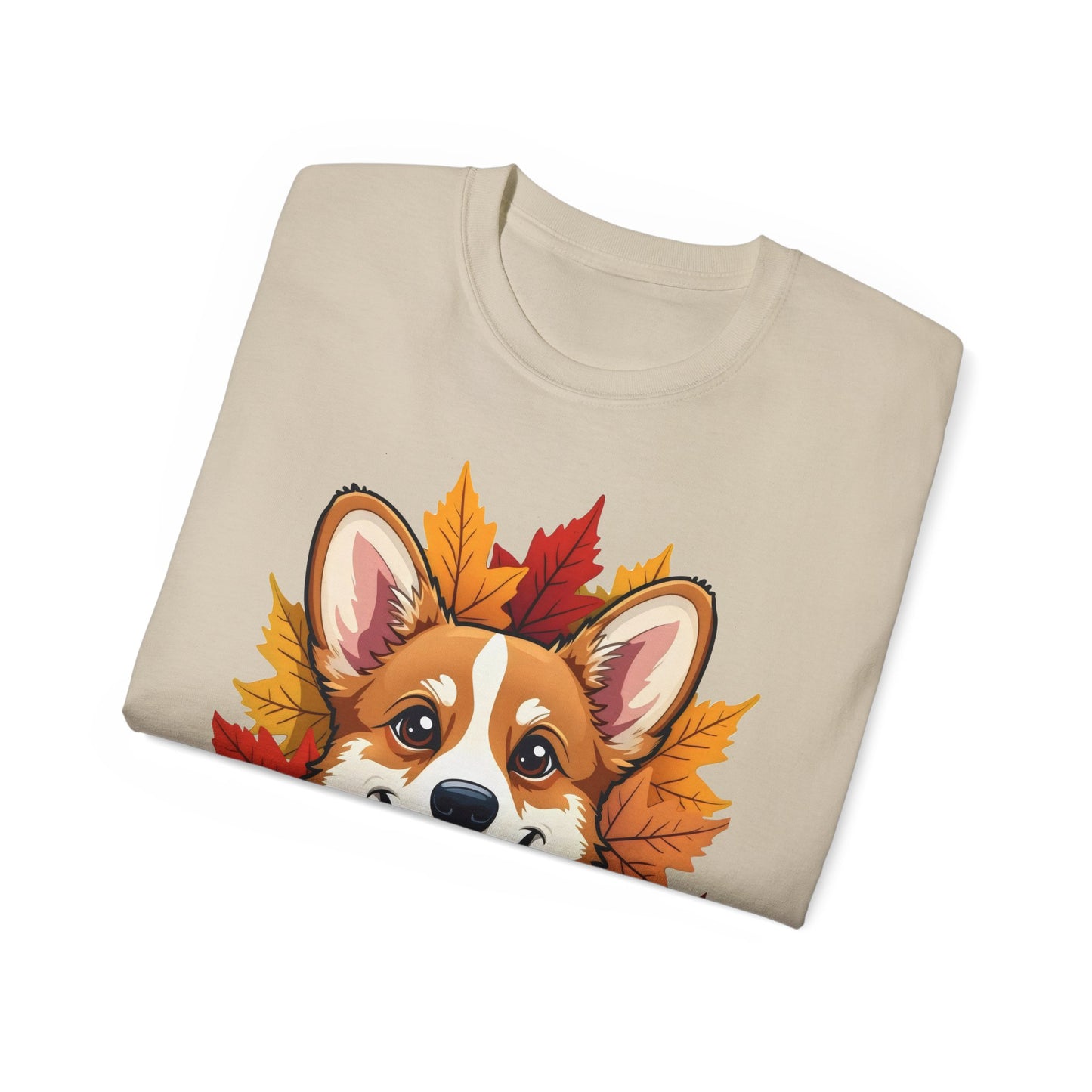 Cute Dog Cartoon Corgi Fall Tee