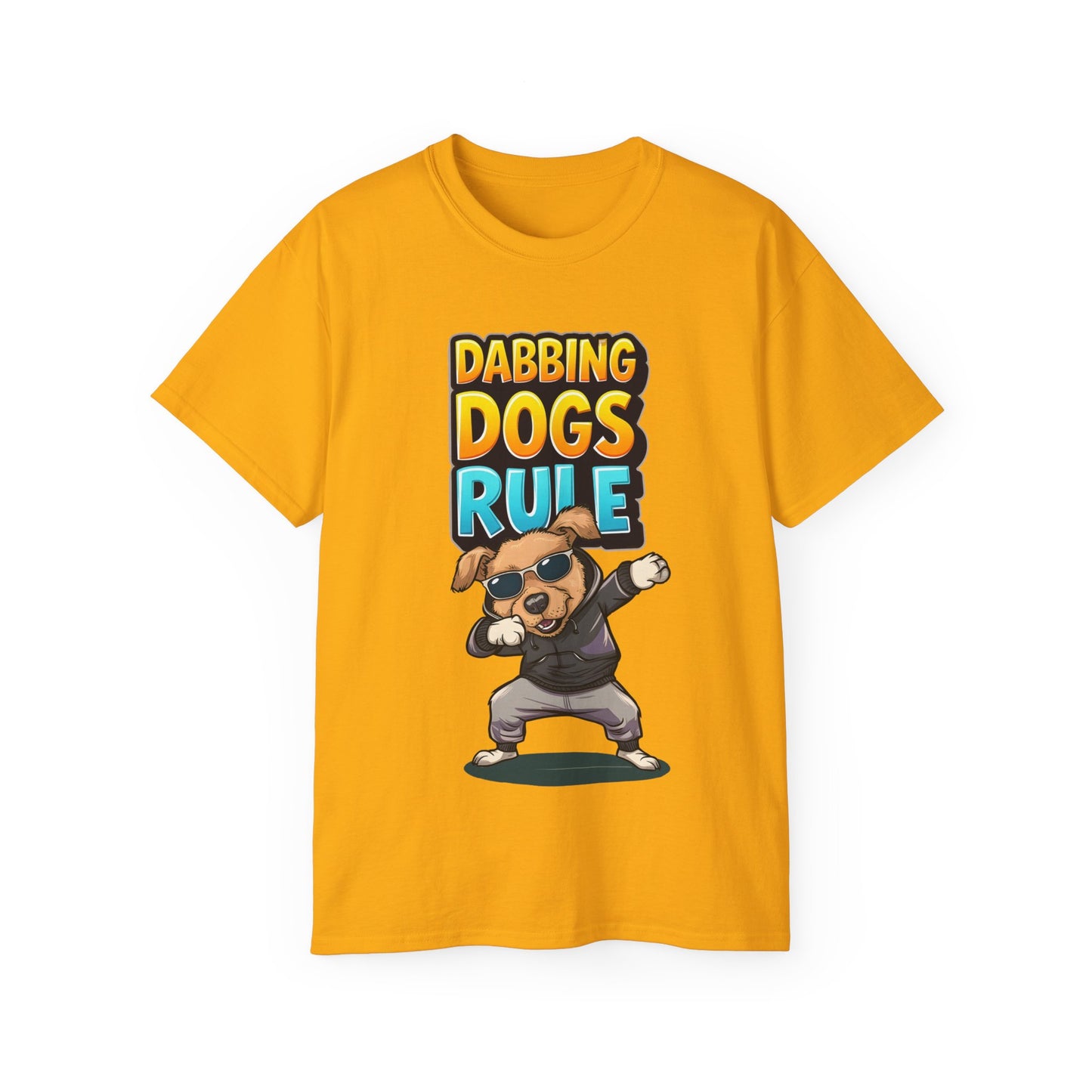 Cute Cartoon Dabbing Dogs Rule Unisex Organic T-Shirt