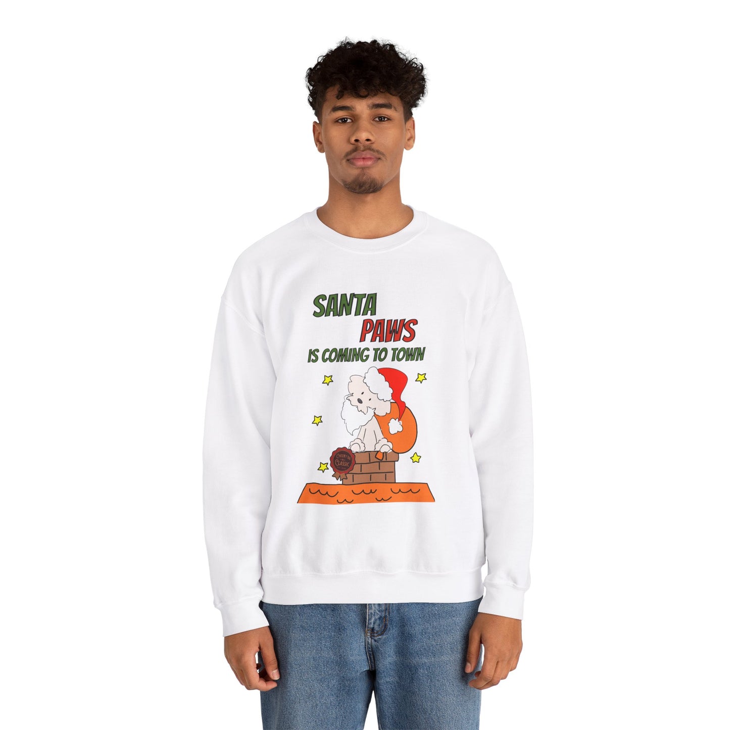 Santa Paws is Coming to Town Unisex Crewneck Sweatshirt