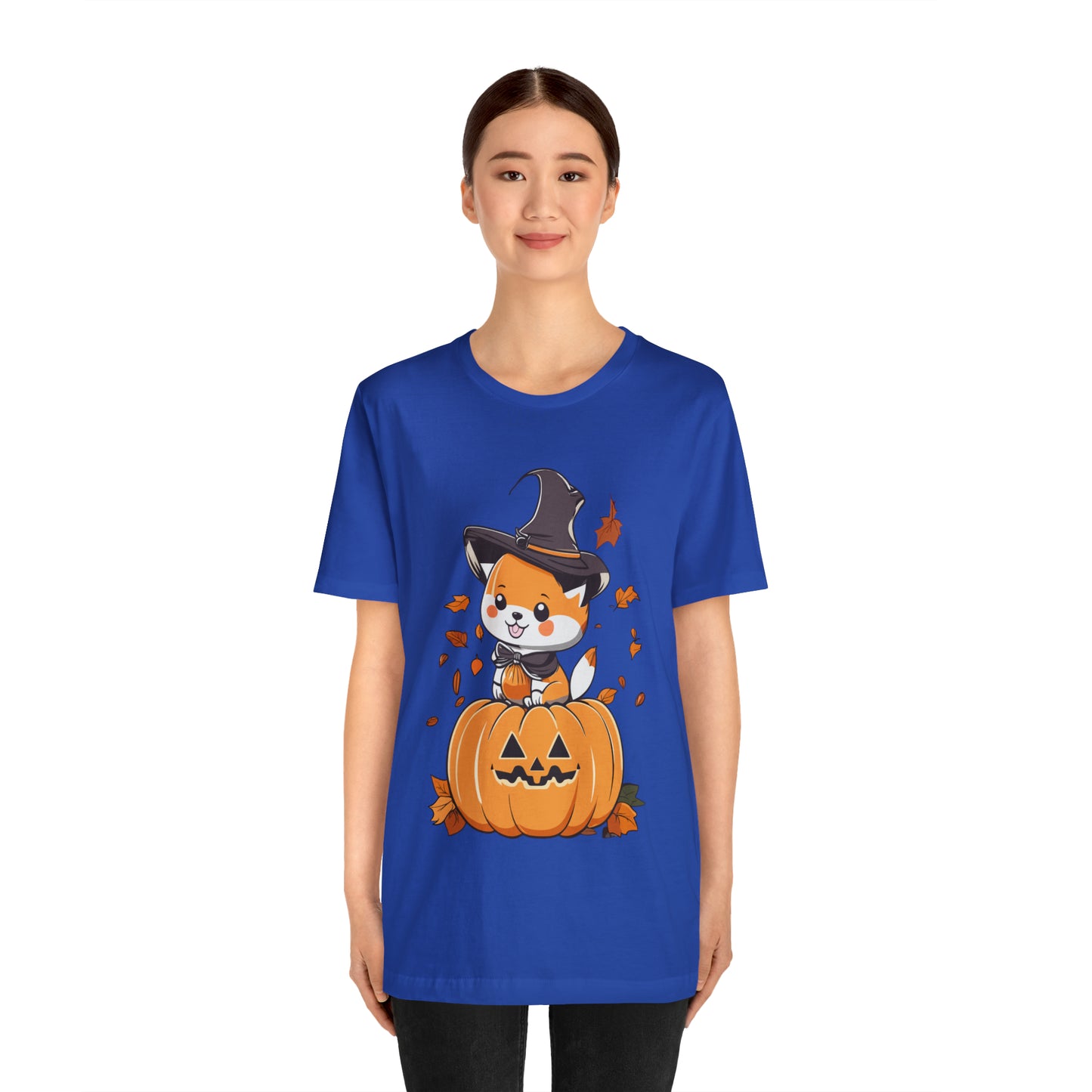 Cute Shiba Pumpkin Unisex Jersey Short Sleeve Tee