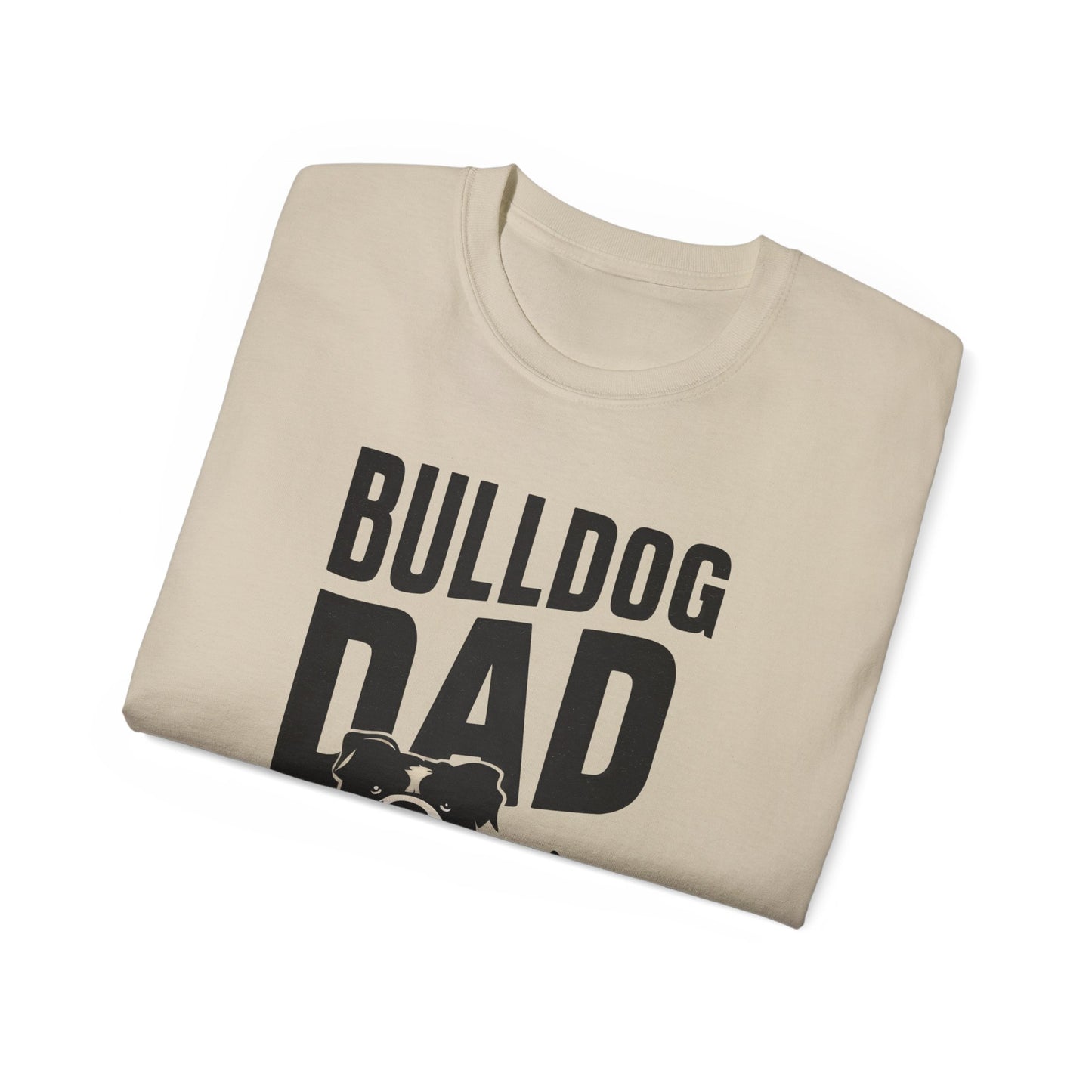 Cute Cartoon Bulldog Dad Organic T-Shirt