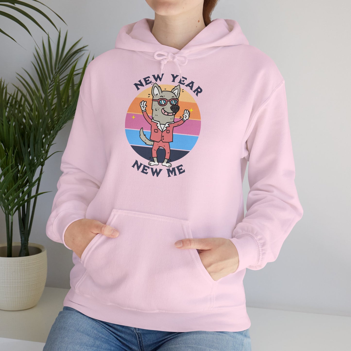 Cute Funny New Year New Me Unisex Hooded Sweatshirt