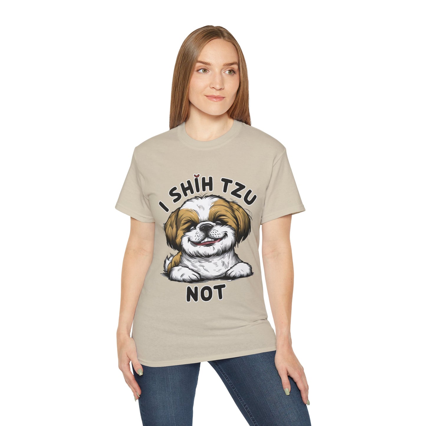 Cute Funny I Shih Tzu Not Dog Meme Organic T-Shirt