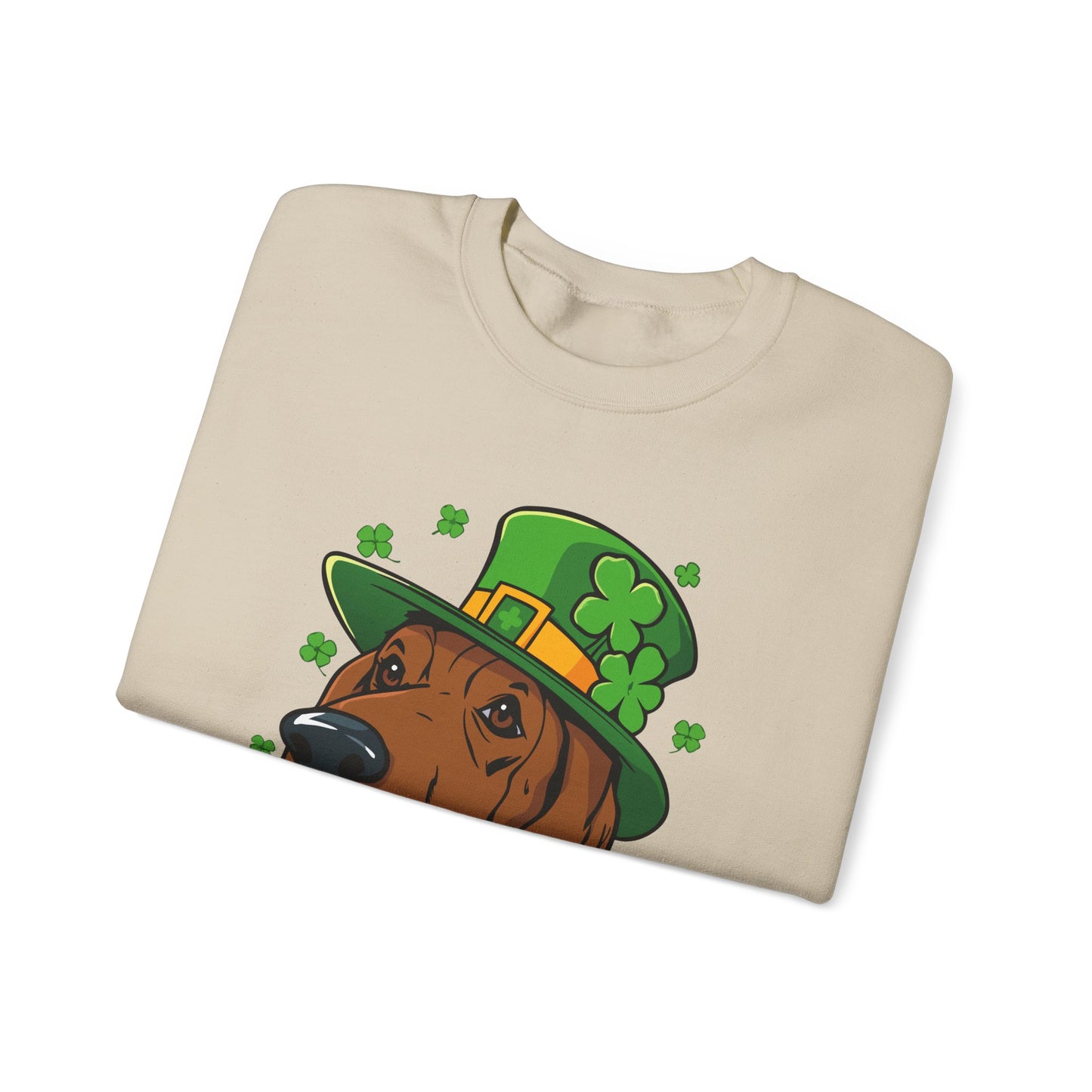 Cute Cartoon Shamrock Bloodhound St Patrick's Day Sweatshirt