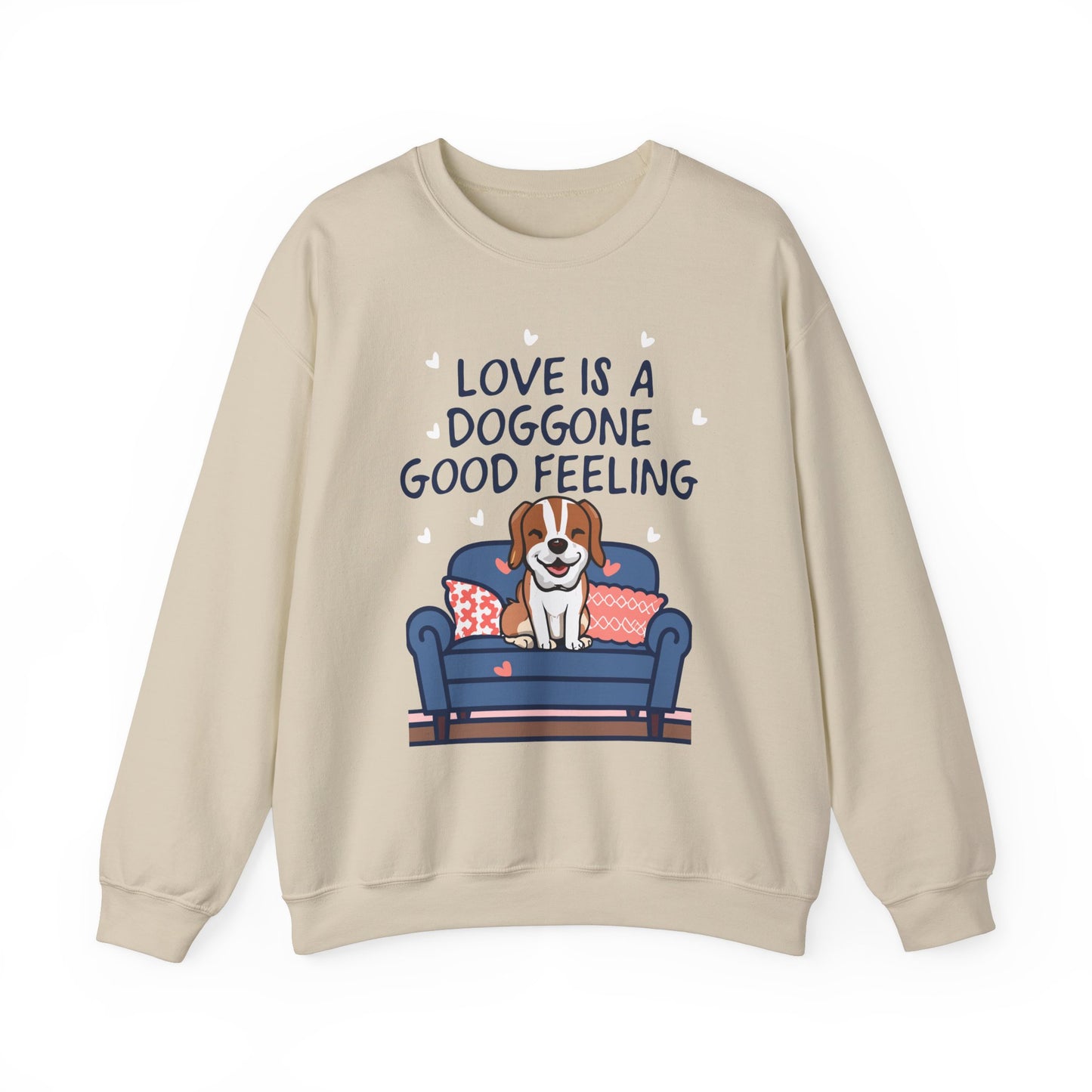 Cute Dog Cartoon Valentine's Day Meme Crewneck Sweatshirt