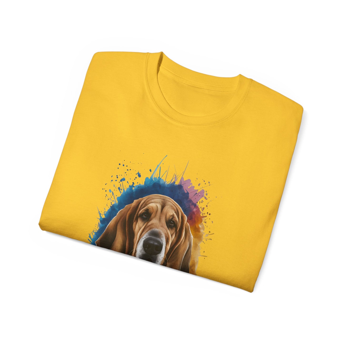 Cute Watercolour Bloodhound Dog Lover Organic T-Shirt