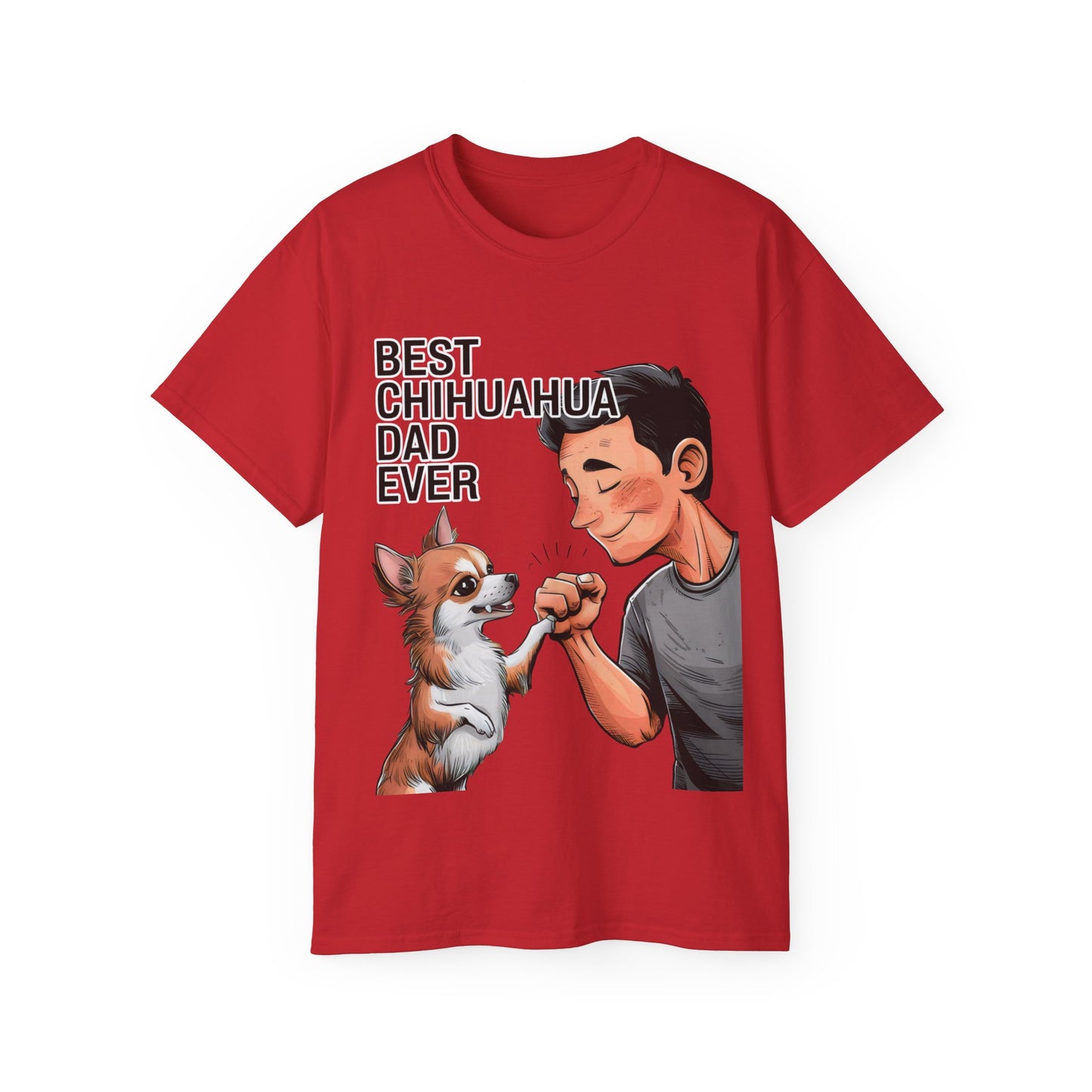 Cute Funny Cartoon Best Chihuahua Dad Ever Organic T-Shirt