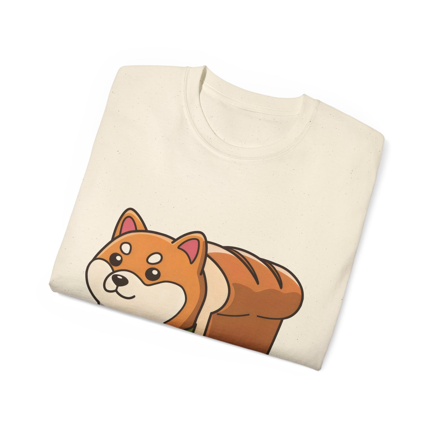 Cute Funny Dog Cartoon Shiba Bread Loaf Unisex Tee Shirt