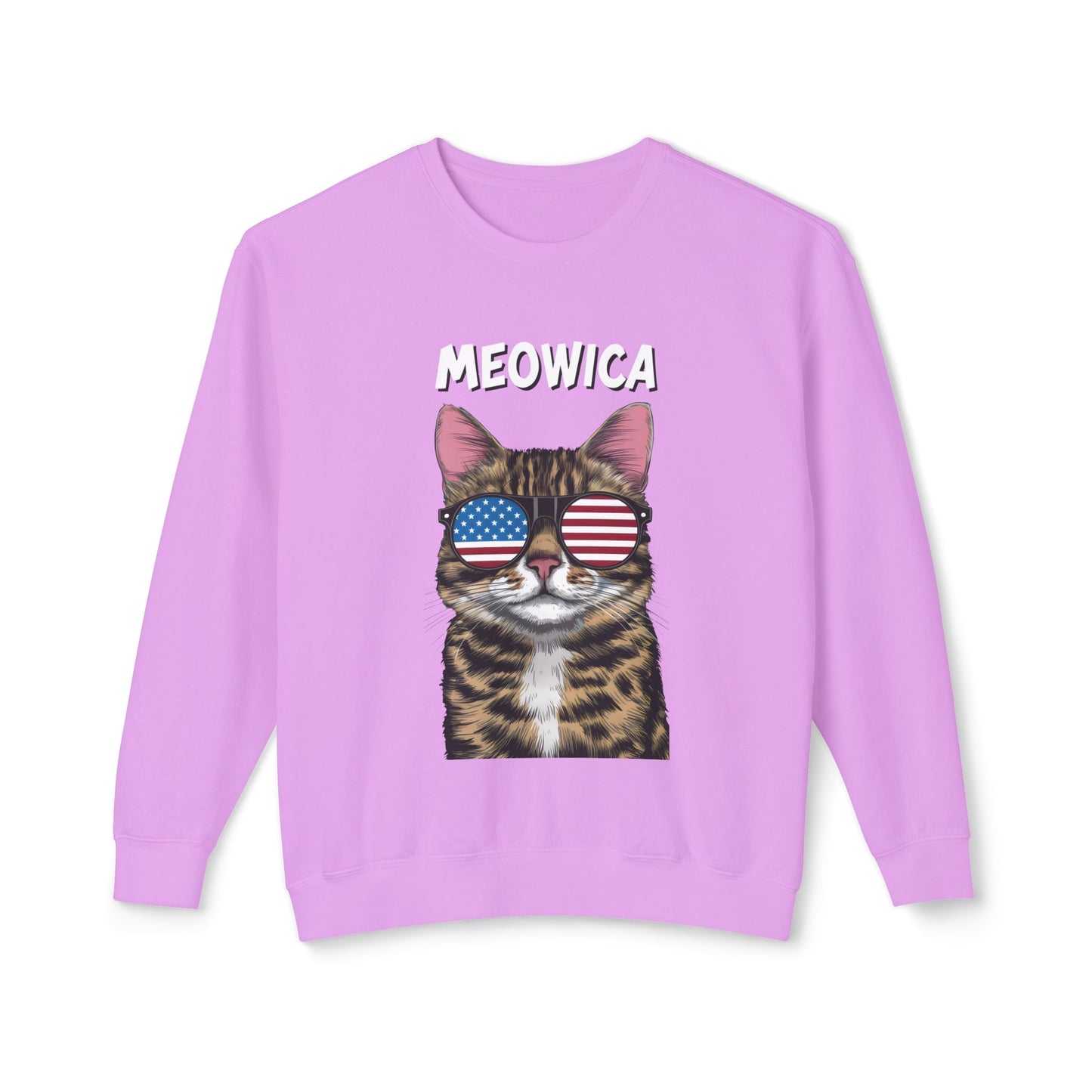 Cat Meme Crewneck Sweatshirt - Cute Meowica Design