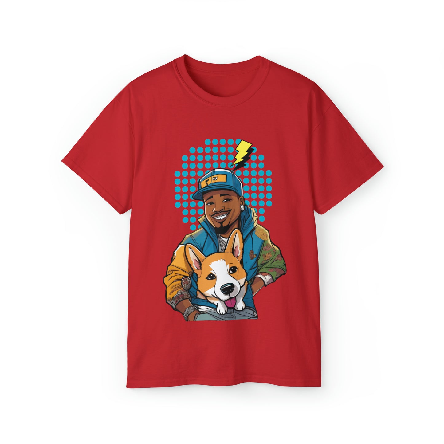 Cute Funny Rappers with Dogs Unisex Organic T-Shirt