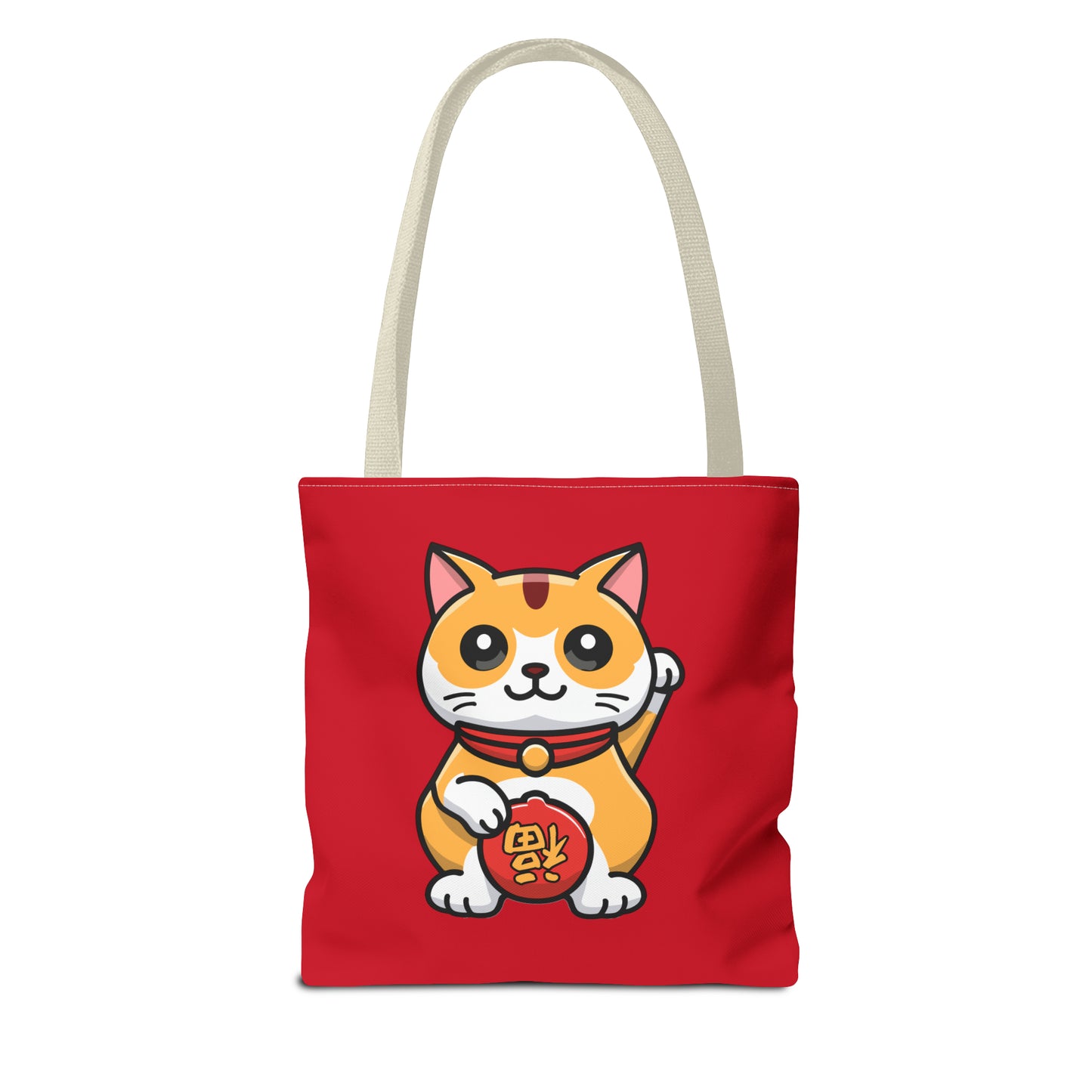 Cute Japanese Lucky Cat Cartoon Chinese New Year Tote Bag