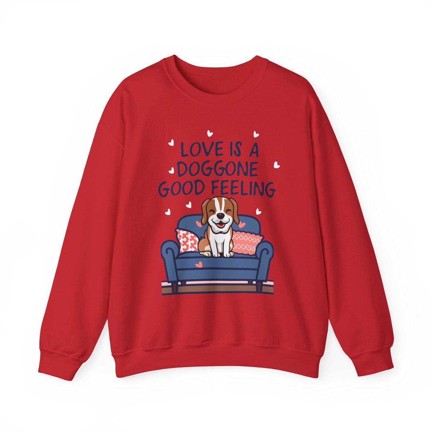 Cute Dog Cartoon Valentine's Day Meme Crewneck Sweatshirt