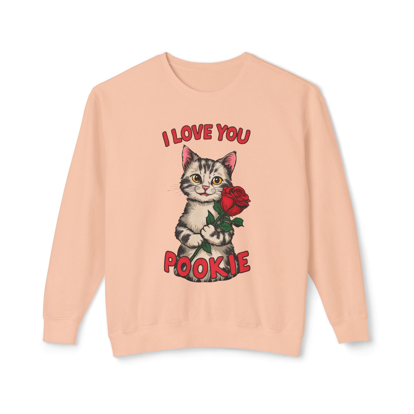 Cute Funny Cat Cartoon I Love You Poookie Sweatshirt