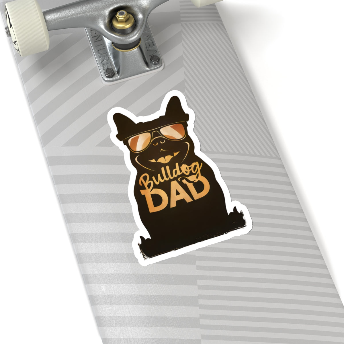 Cute Cartoon Bulldog Dad Kiss-cut Stickers