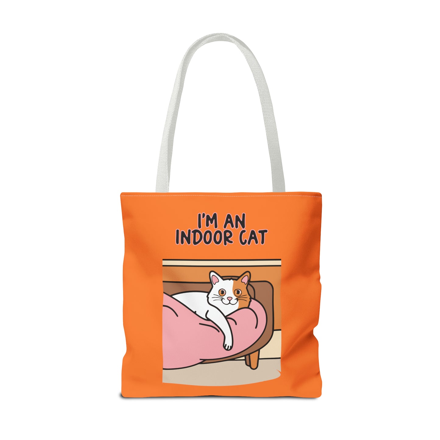 Cute Funny I'm an Indoor Cat Cartoon Meme Tote Bag